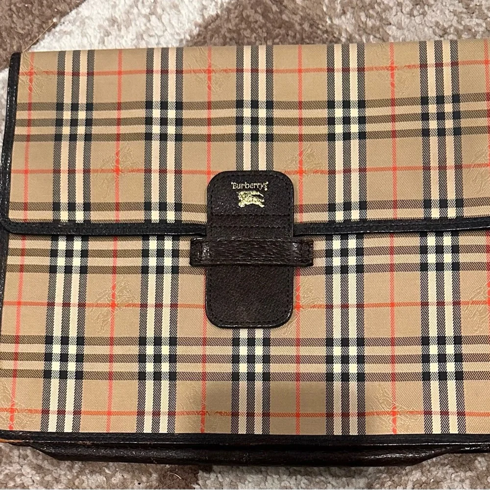 Burberry Tan and Black Bag Nova Bag